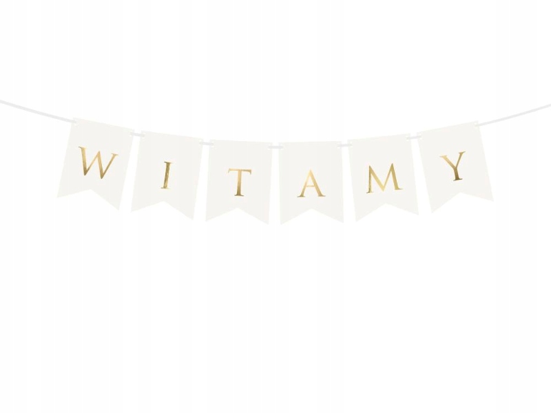 

Baner weselny napis Witamy biały 80cm