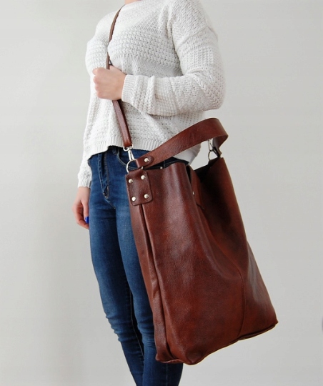 TOREBKA SKÓRZANA SHOPPER BAG 100% SKÓRA NATURALNA Styl miejski