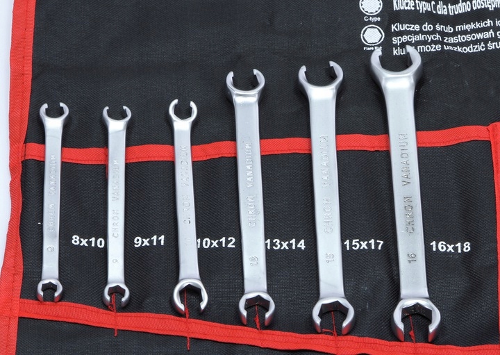 KLUCZE PLASKO OCZKOWE 6 32 TORX ZESTAW KLUCZY 47sz Producent code M58140