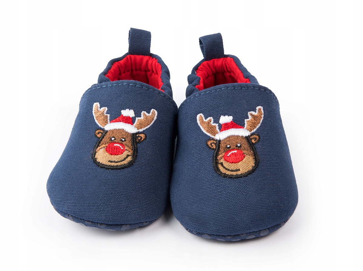 ŚWIĄTECZNE NIEMOWLĘCE BUCIKI NIECHODKI RUDOLF 6-12