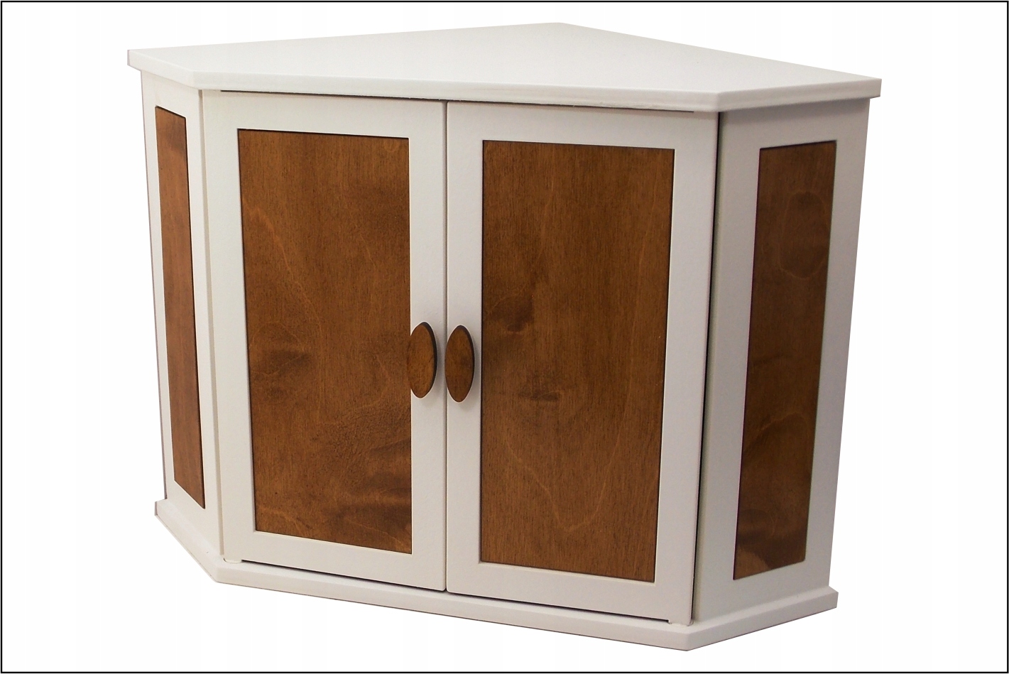 CHLEBAK SZAFKA NAROŻNY DWUPIĘTROWY BIAŁY/DĄB