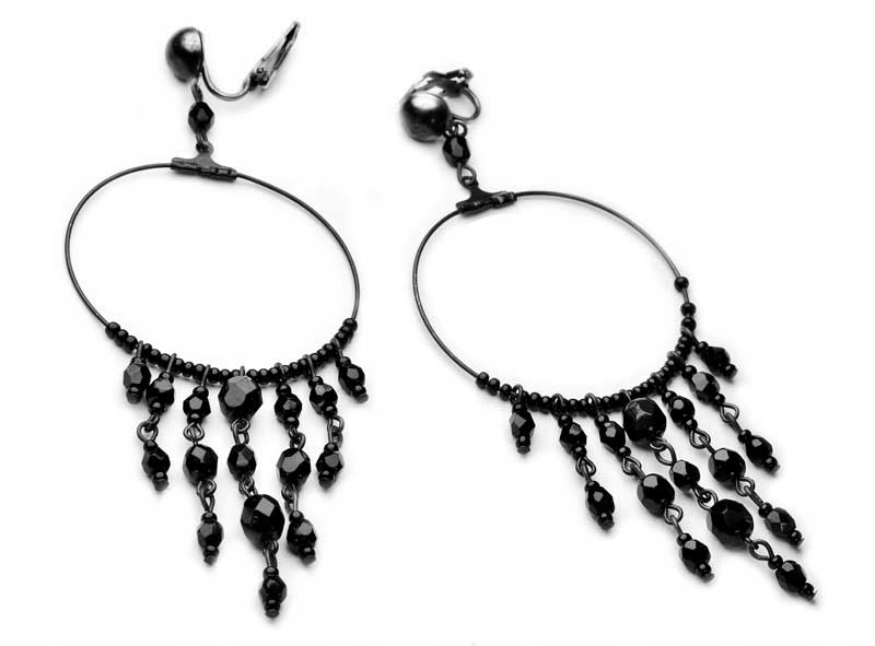 

Duże Klipsy Koła Czarne Modne Wesele Przyjęcie