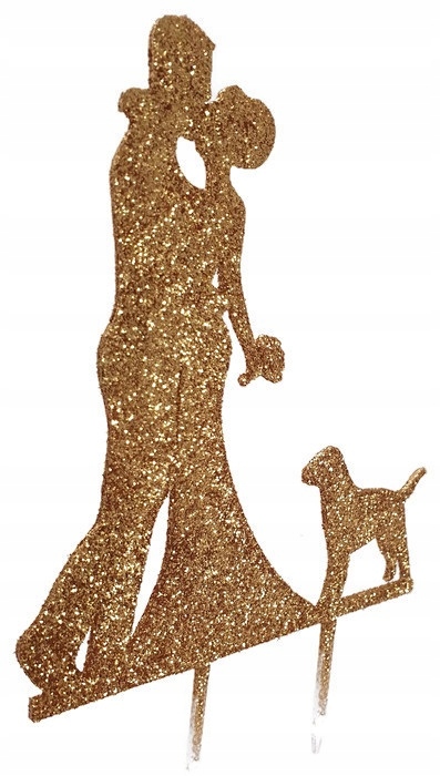 Toper topper para młoda z psem i pies LABRADOR P4L Kolor dominujący wielokolorowy