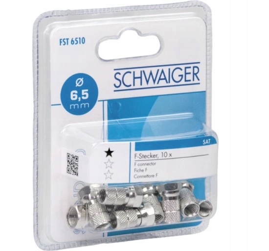 

Wtyk Złącze Wkrętka F Kabel Antenowy 10 Szt 6,5 MM