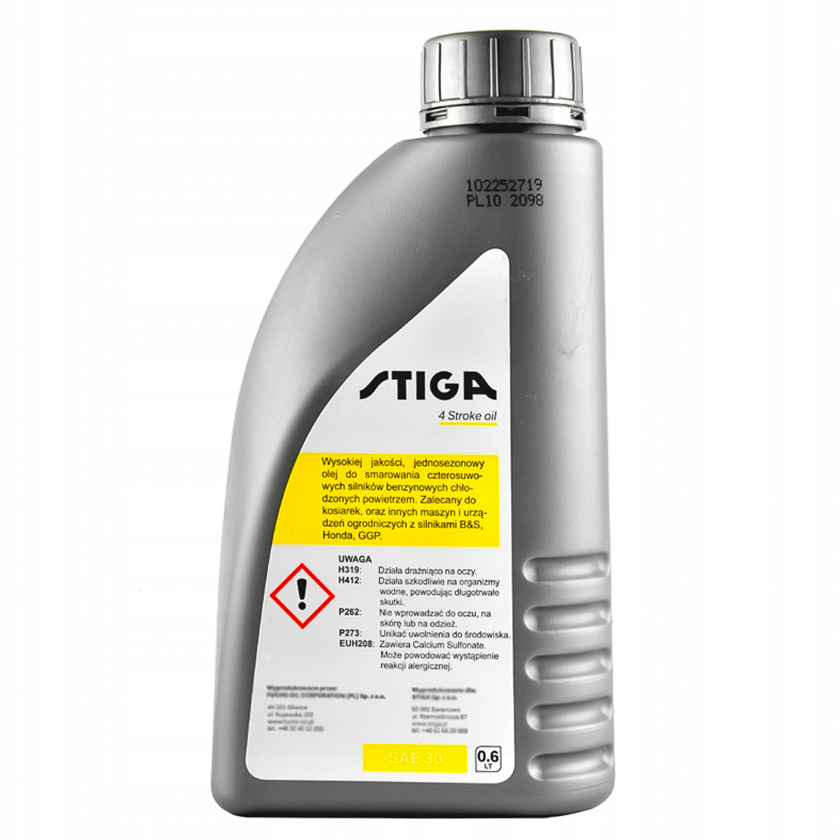 STIGA OLEJ DO KOSIAREK TRAKTORKA SAE30 4-SUW 0,6L EAN (GTIN) 7313329115168