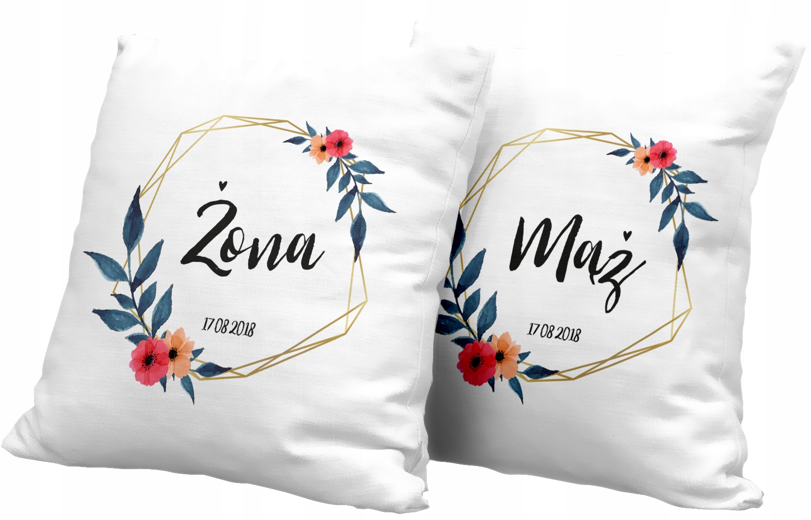 

Zestaw Poduszek Mąż Żona Ślubny na Ślub