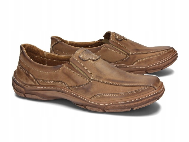 

Mokasyny Półbuty Polskie Skóra Syrius 150 Brąz 46