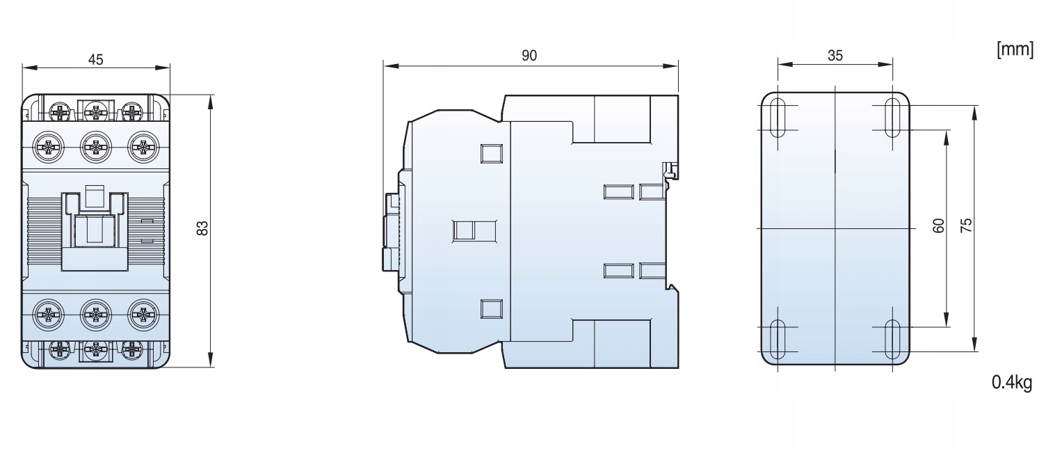 Контактор мощности 15KW 32A катушка 230VAC MC-32A Корея
