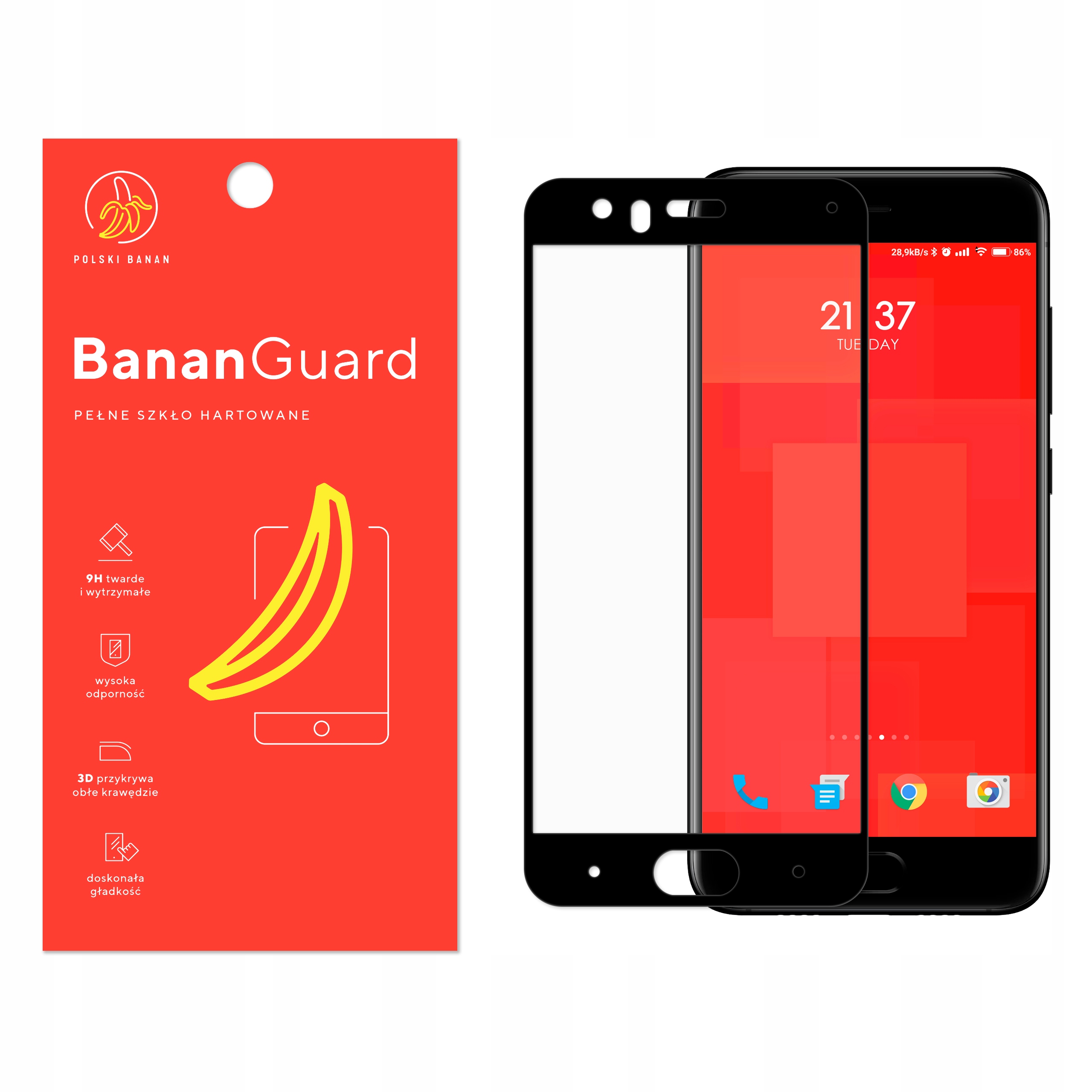 

Szkło Hartowane 3D do Xiaomi Mi6 / Mi 6 Czarne
