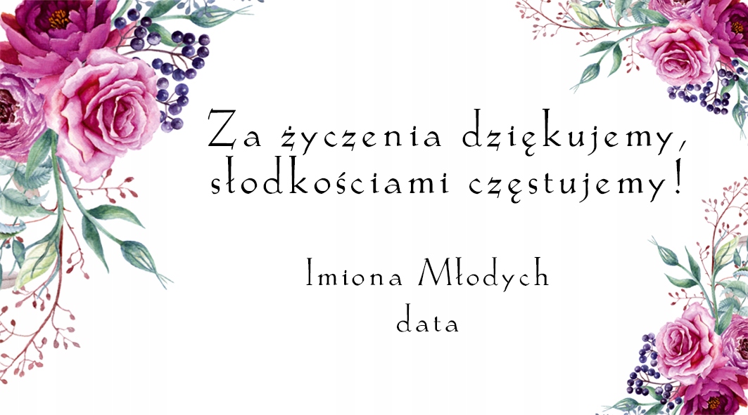 

Etykiety naklejki na ciasto wesele ślub weselne