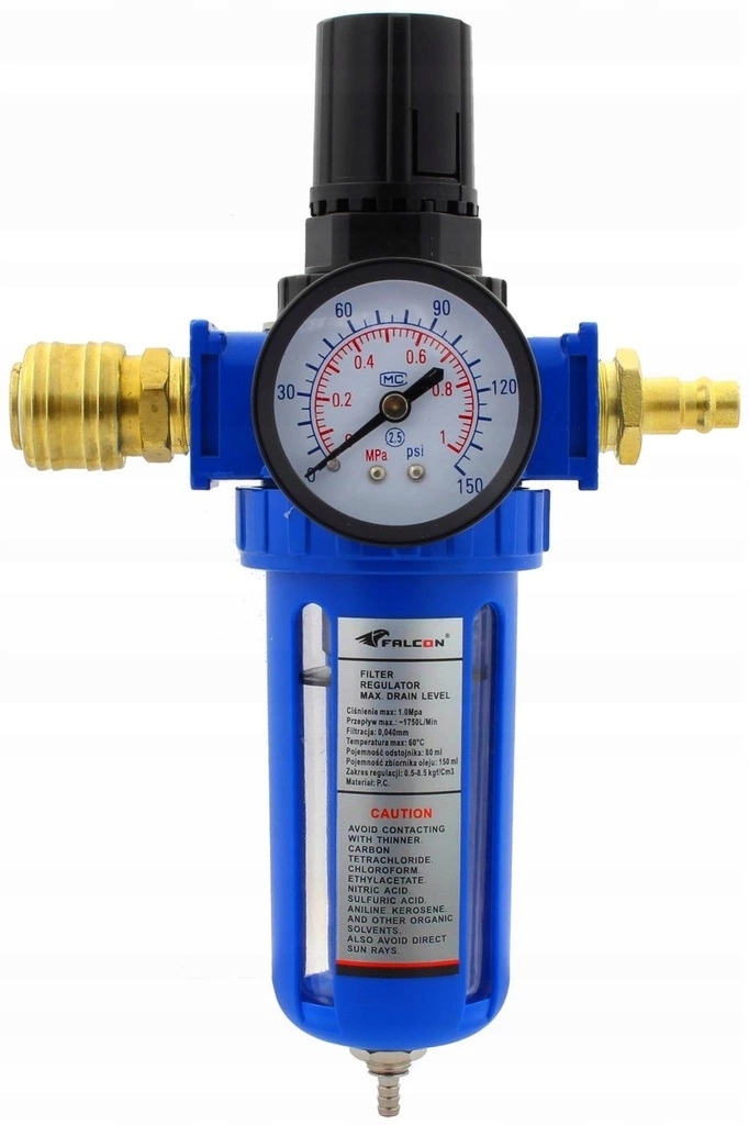 REDUKTOR CIŚNIENIA FILTR POWIETRZA ODWADNIACZ 1/2