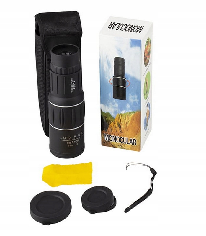 LUNETA LORNETKA MONOOKULAR 16X52 66M/8000M Długość 14.5 cm