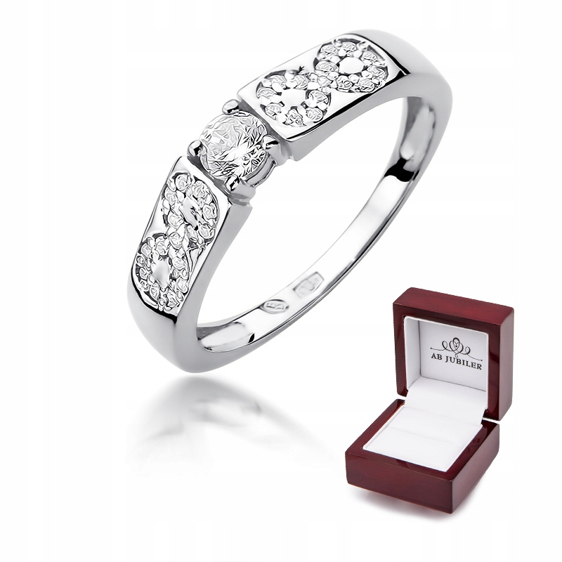 

Pierścionek Białe Złoto 585 Brylant 0,35ct Prezent