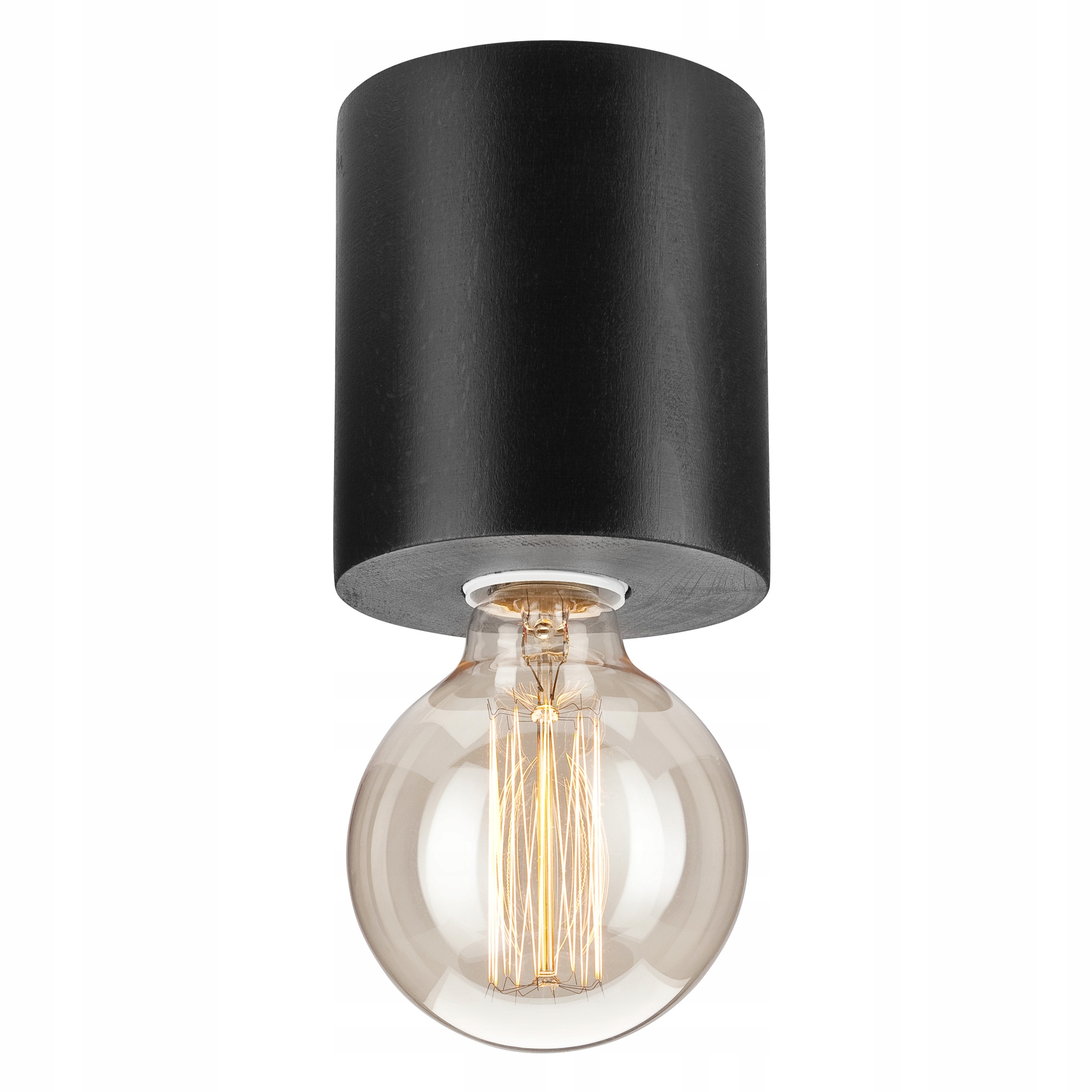 1 LAMPA SUFITOWA LEO PLAFON WALEC DREWNO WENGE E27