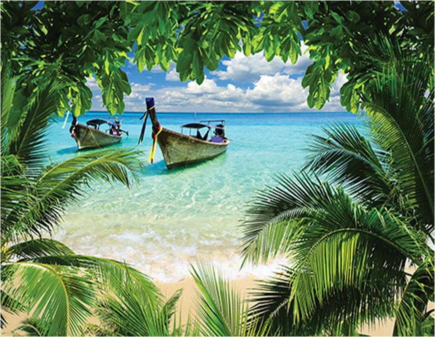 

Fototapeta 3D Dżungla Plaża Morze Palmy 254X184