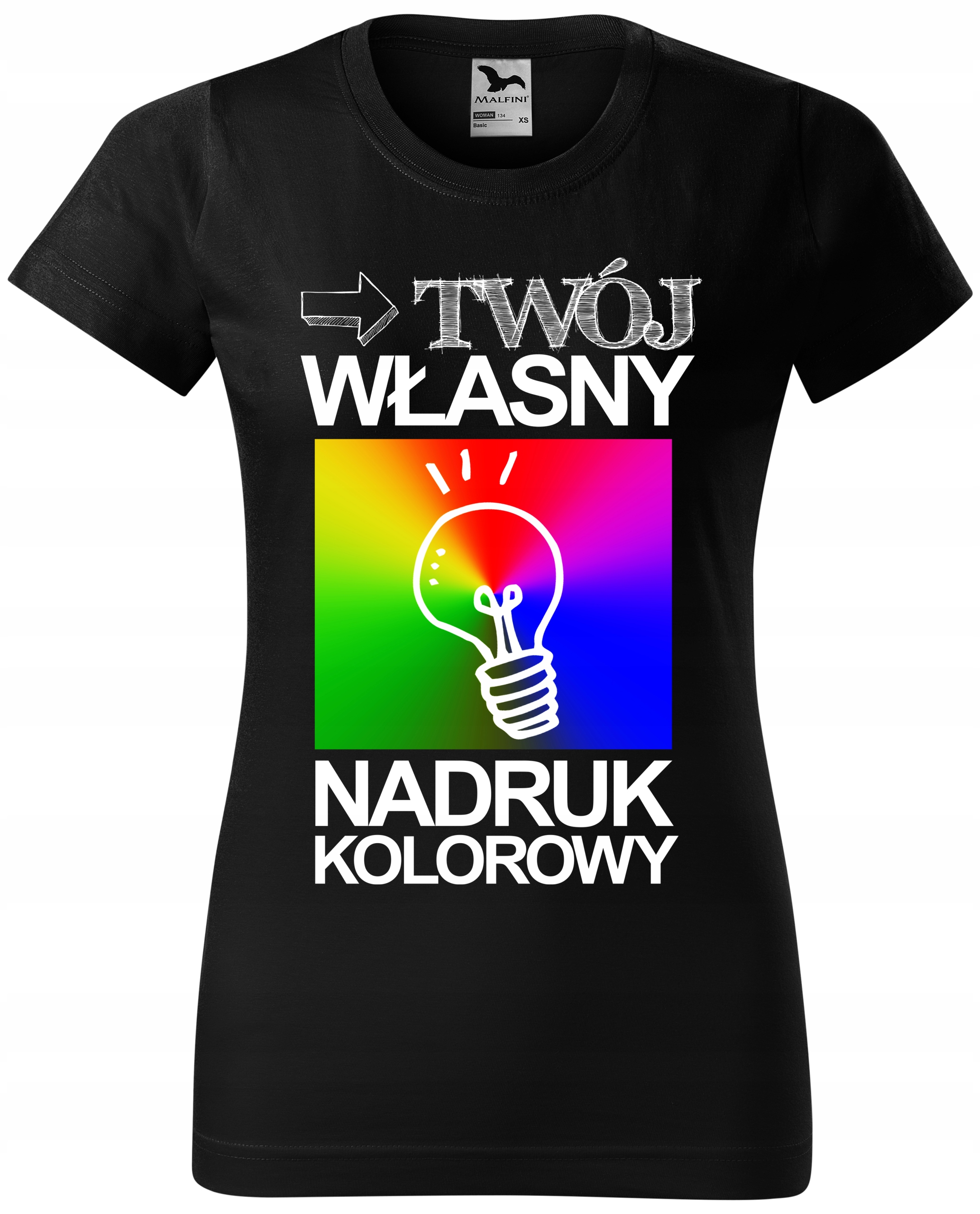 KOSZULKA Z WŁASNYM NADRUKIEM TEKSTEM GRAFIKĄ r. M