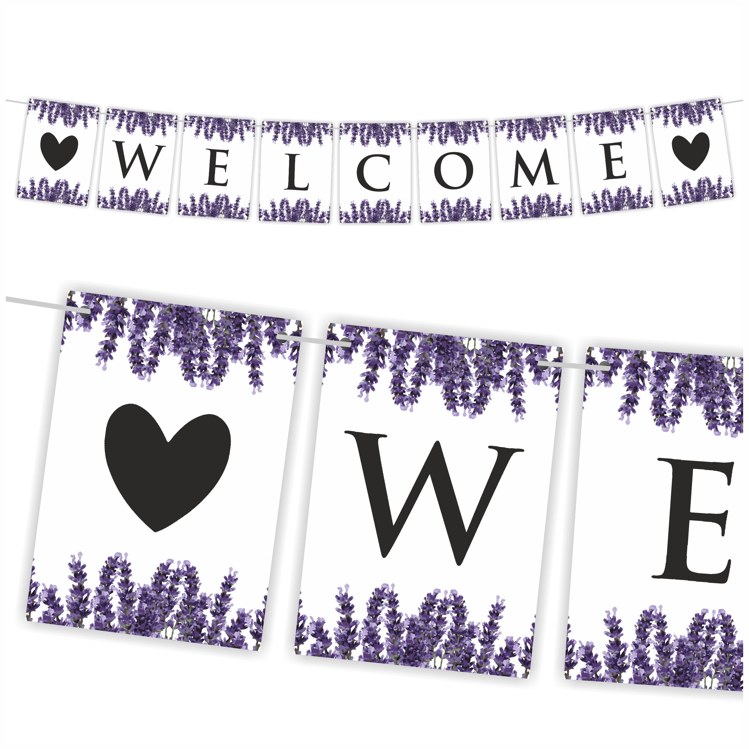 

Baner Weselny Girlanda Welcome A5 190cm 48 wzorów
