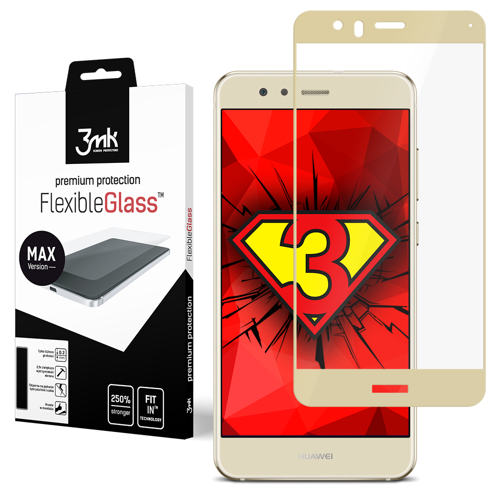 

Huawei P10 Lite szkło cały ekran 3mk Fg Max gold