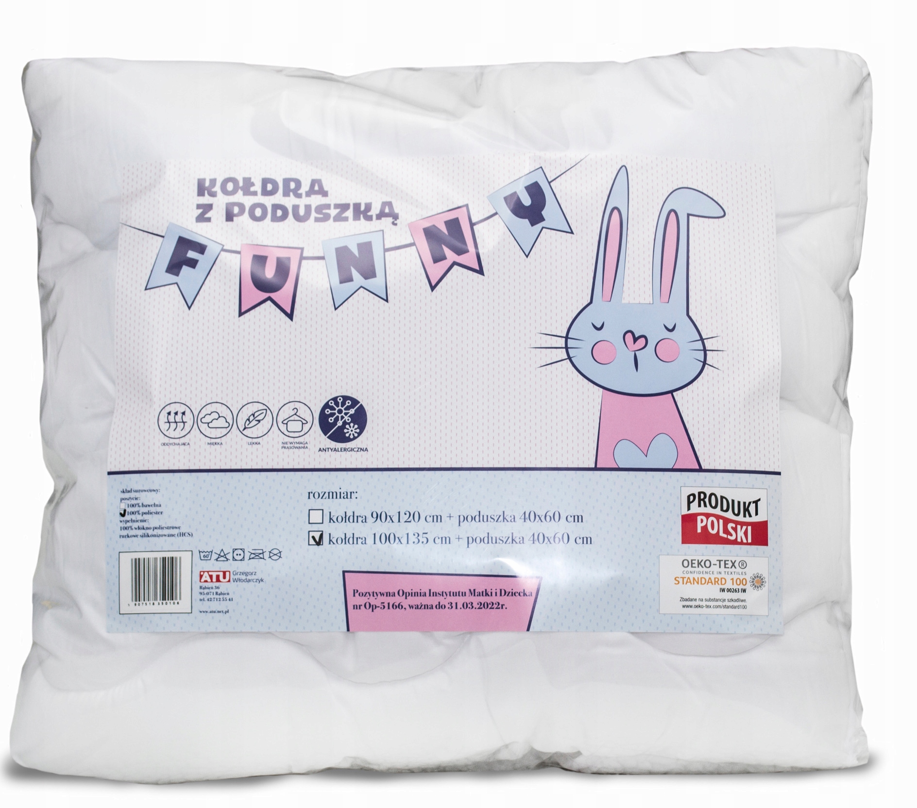 

Kołderka Do Łóżeczka Dziecięca 100x135 Poduszka