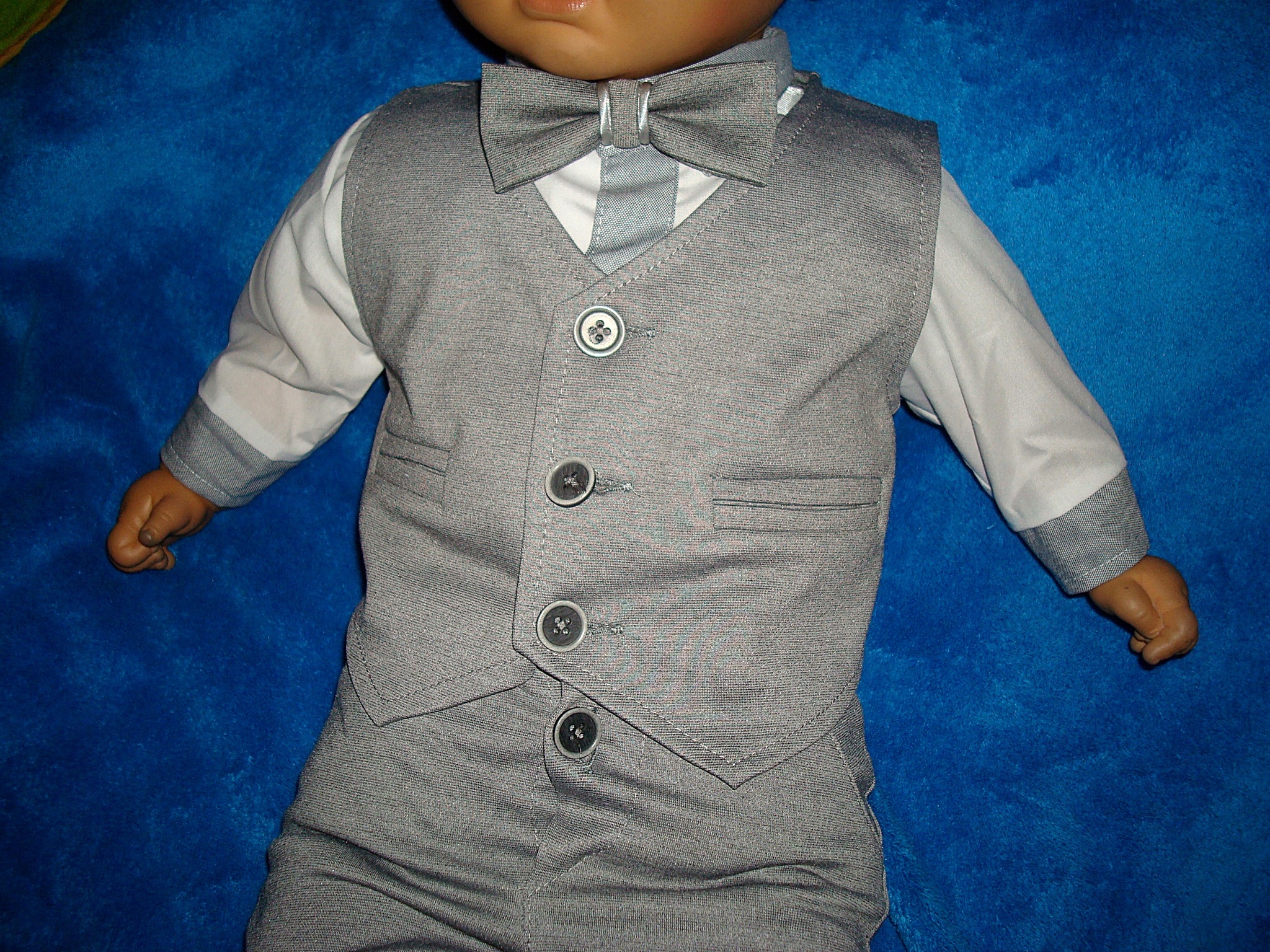 BAWEŁNA KAMIZELKA UBRANKO/CHRZTU/WESELE/68 Marka bez marki