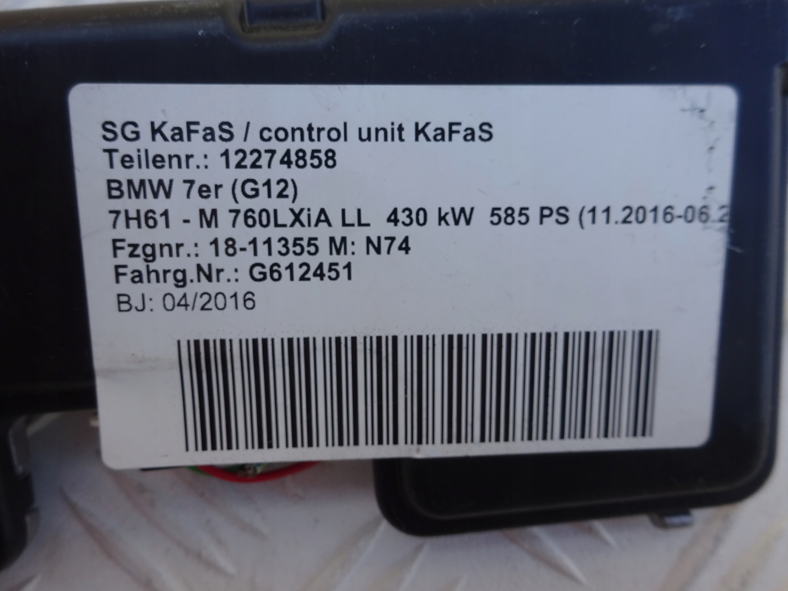 BMW G01 G11 G12 G30 control unit KAMERA KAFAS 6842142