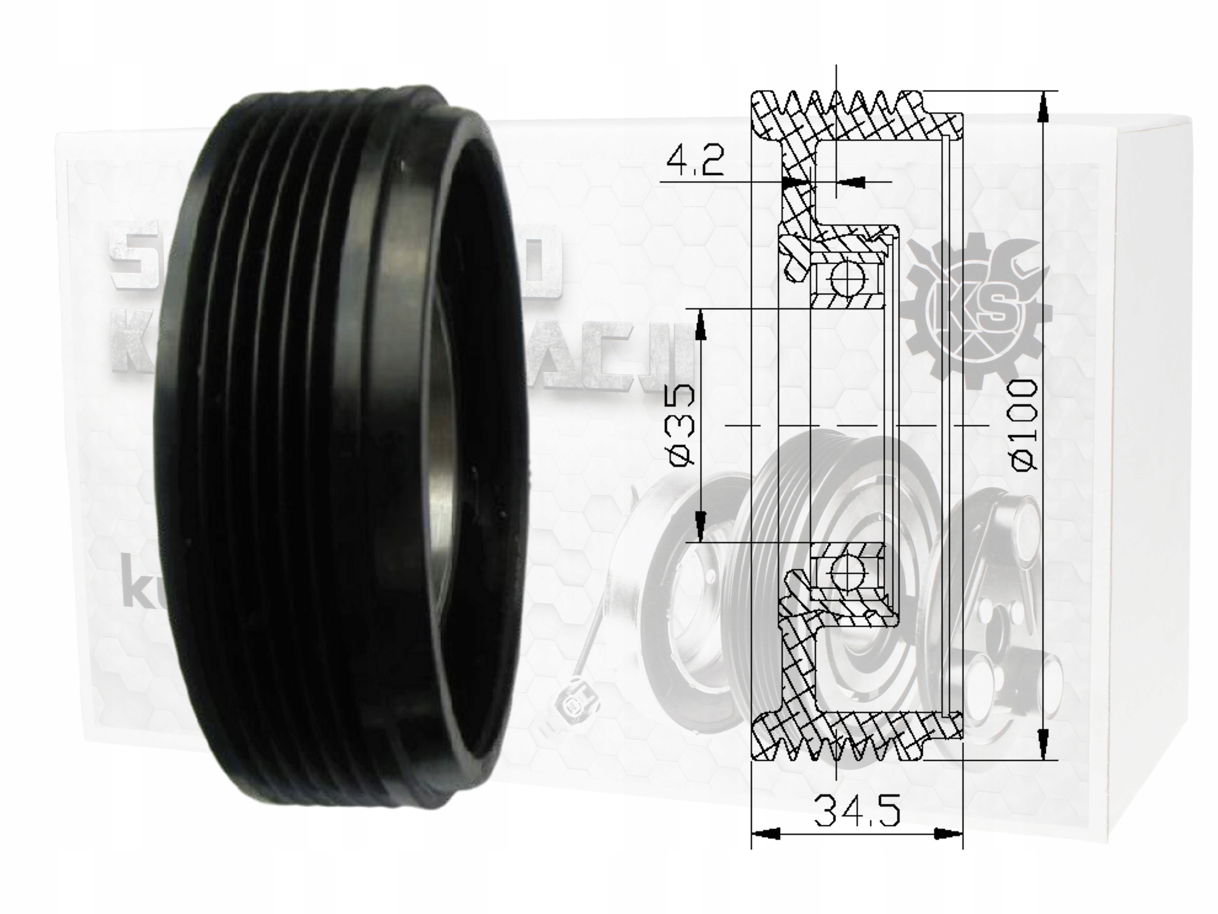 SPRZĘGŁO KOŁO PASOWE SPRĘŻARKI DENSO 5SE12C BMW Numer katalogowy części KK812053