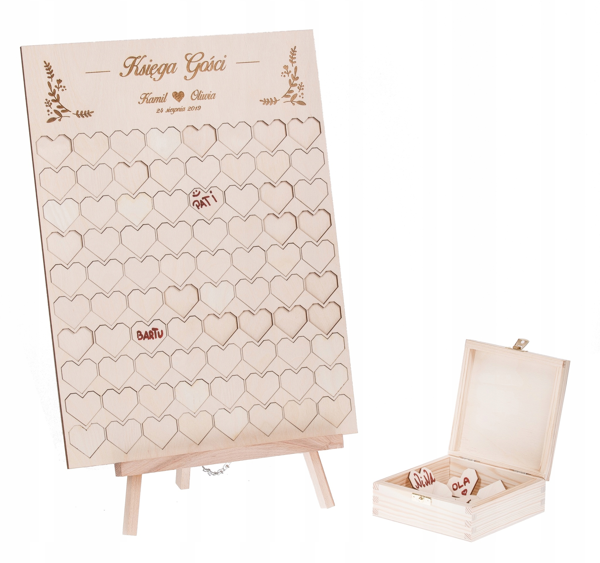 

Księga Gości tablica Wesele serca Ślub Pamiątka