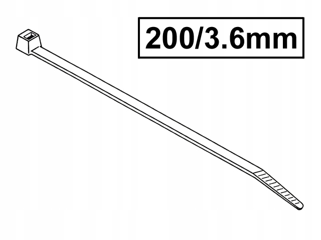 

Opaska zaciskowa trytytka 200/3.6mm biała 100szt