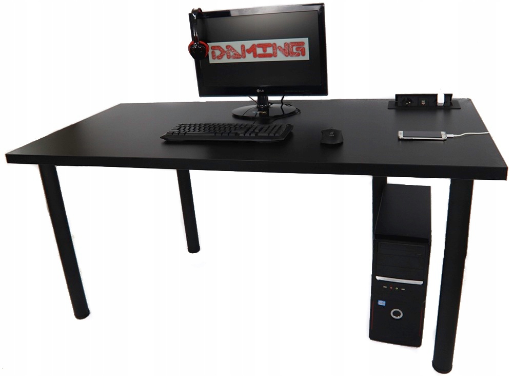 

Biurko Gamingowe Stół 120x60x36 Czarny Producent
