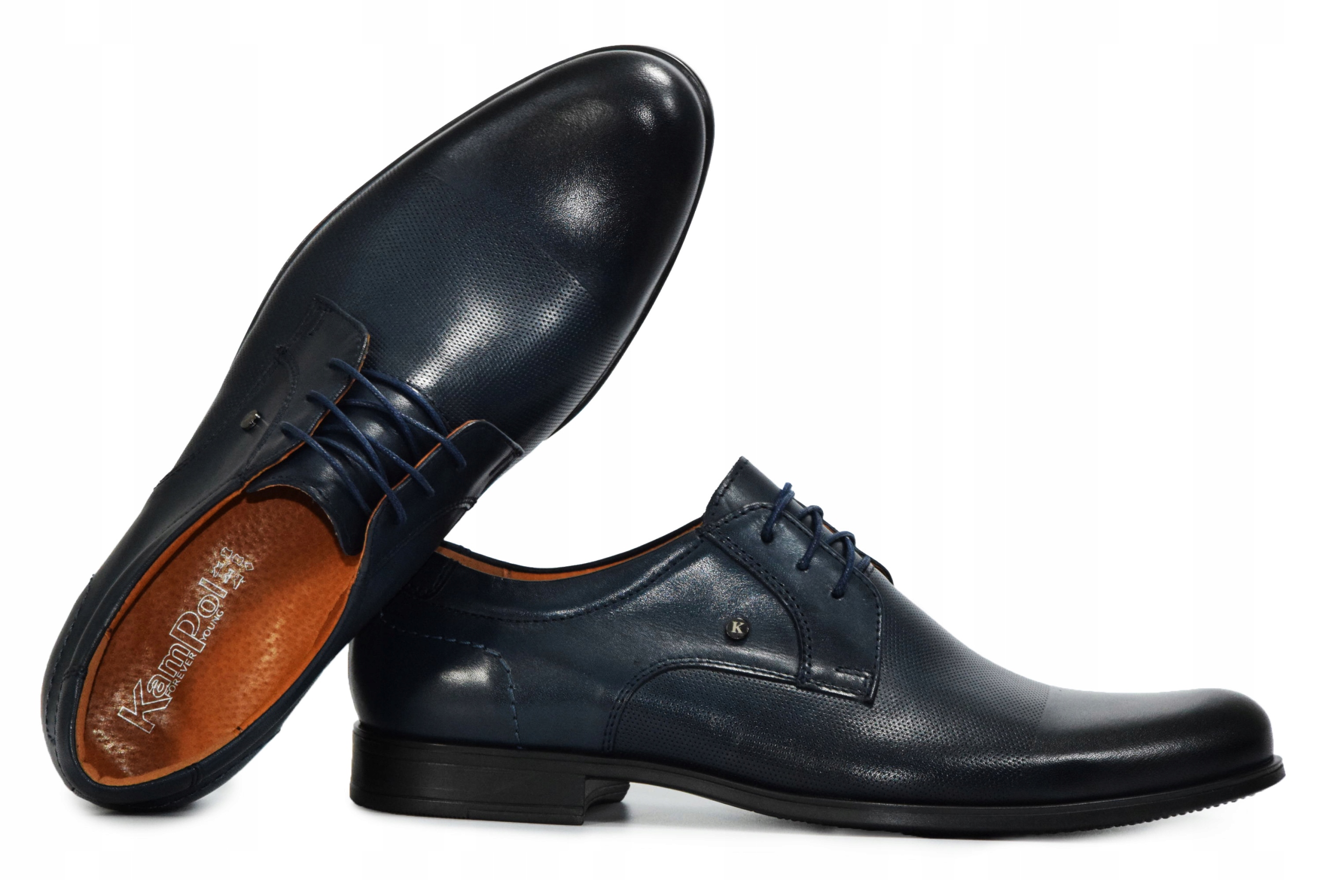 

Eleganckie skórzane męskie buty wizytowe KamPol 40