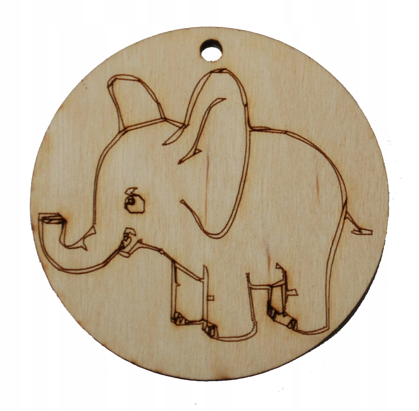 

Słonik na szczęście 6,5cm drewno brelok decoupage