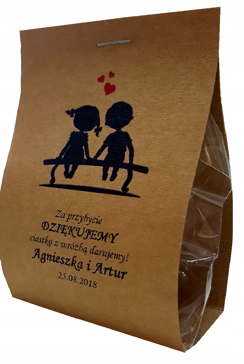 

Sweet Love upominki dla gości ciasteczka Kraft Eko