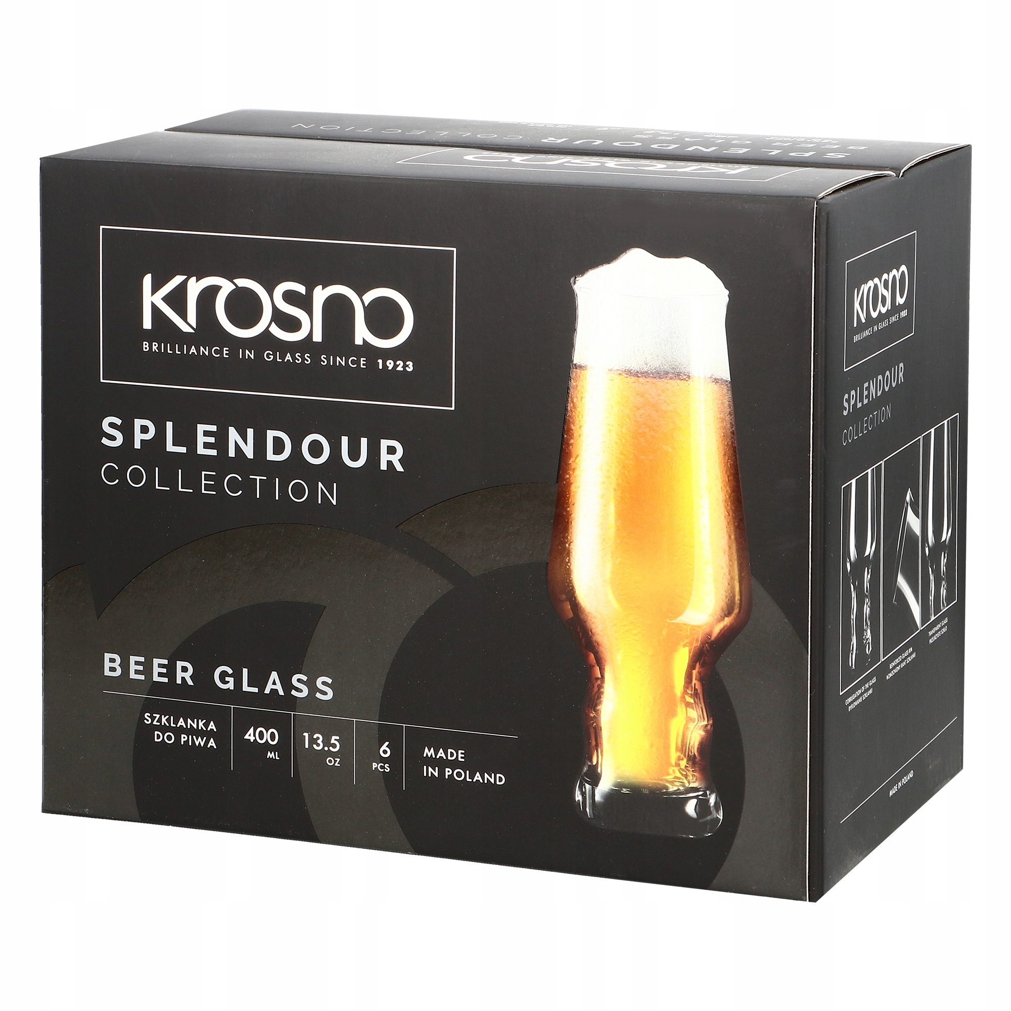 

Szklanki do piwa 400ml 6 szt. Splendour Krosno