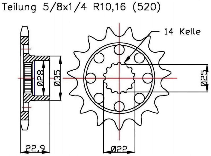 Přední ozubené kolo MV Agusta Brutale 800 13-19 Nové