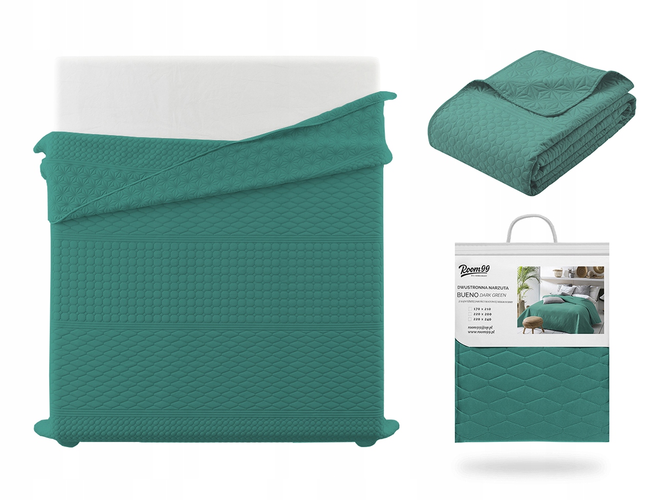 

Narzuta Bueno Bottle Green 170x210 Zielony