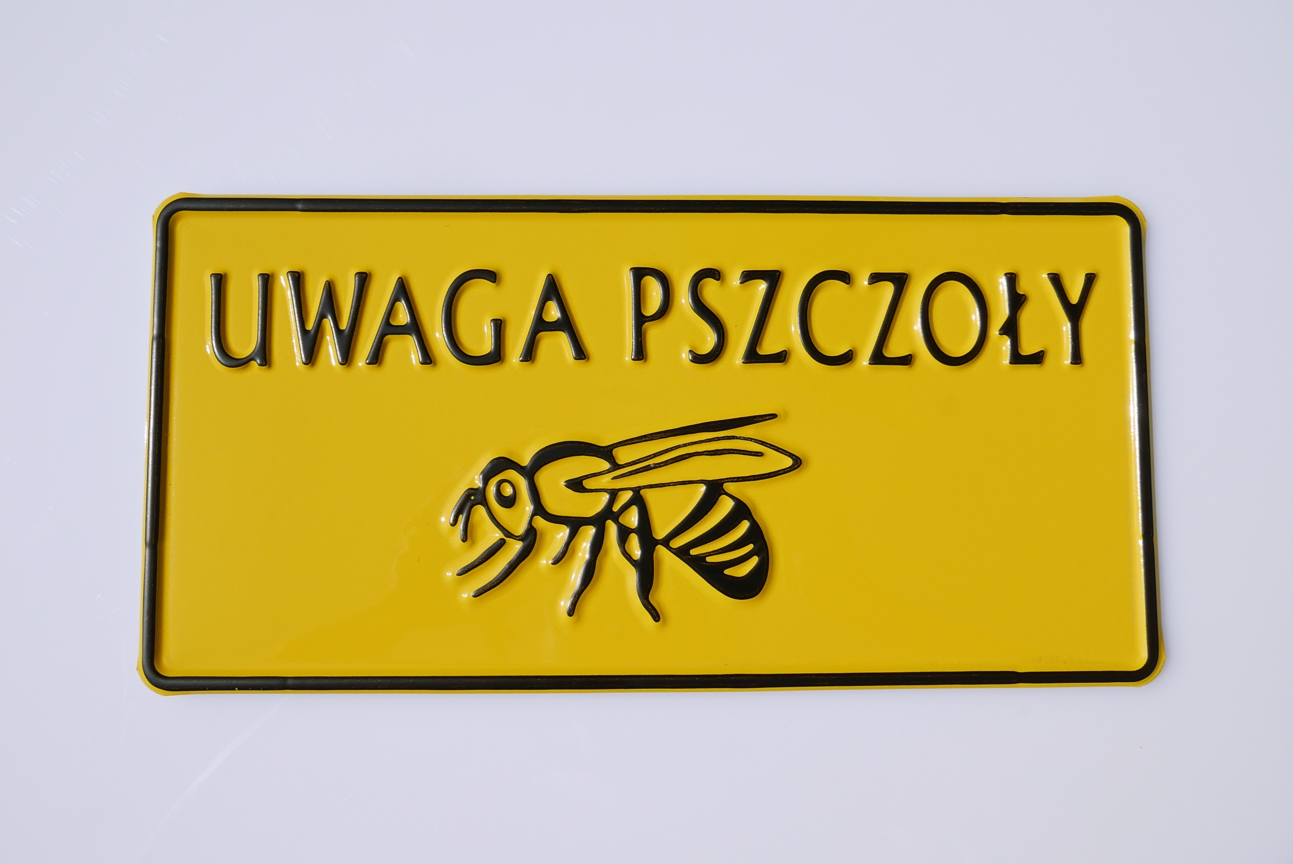 

Uwaga pszczoły Tabliczka ostrzegawcza aluminiowa
