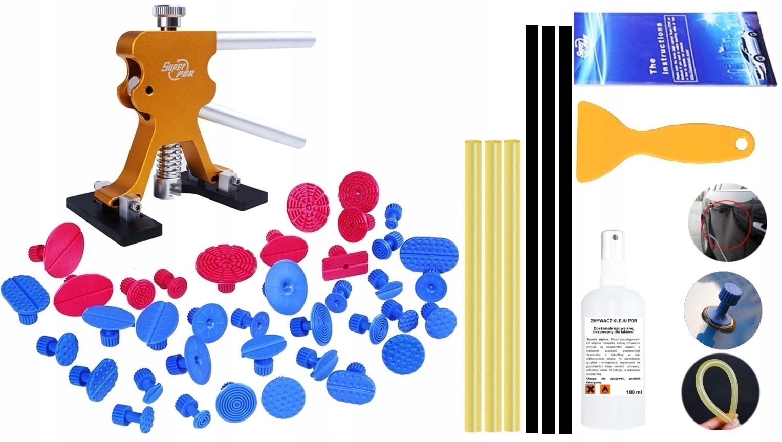 Sada pro vytahování promáčklin Puller Pdr oprava jamek na autě