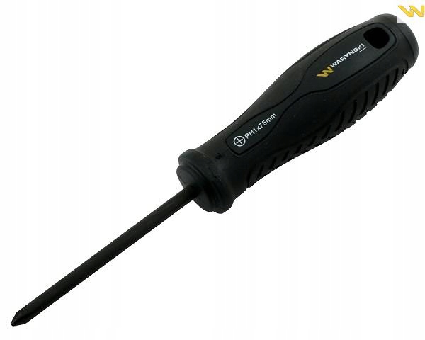 

Wkrętak PH1. 75 mm. stal Svcm. Waryński