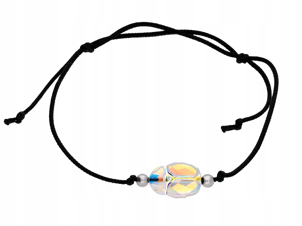 

Bransoletka sznur opalizujący skarabeusz kryształ