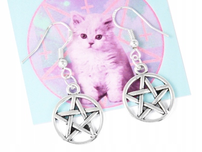 

kolczyki Pentagramy gothic pastel goth pentagram