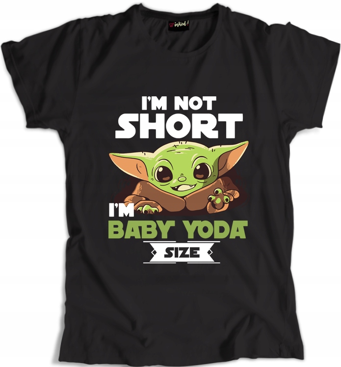 

Baby Yoda I'm Not Short koszulka damska BY05 r. M