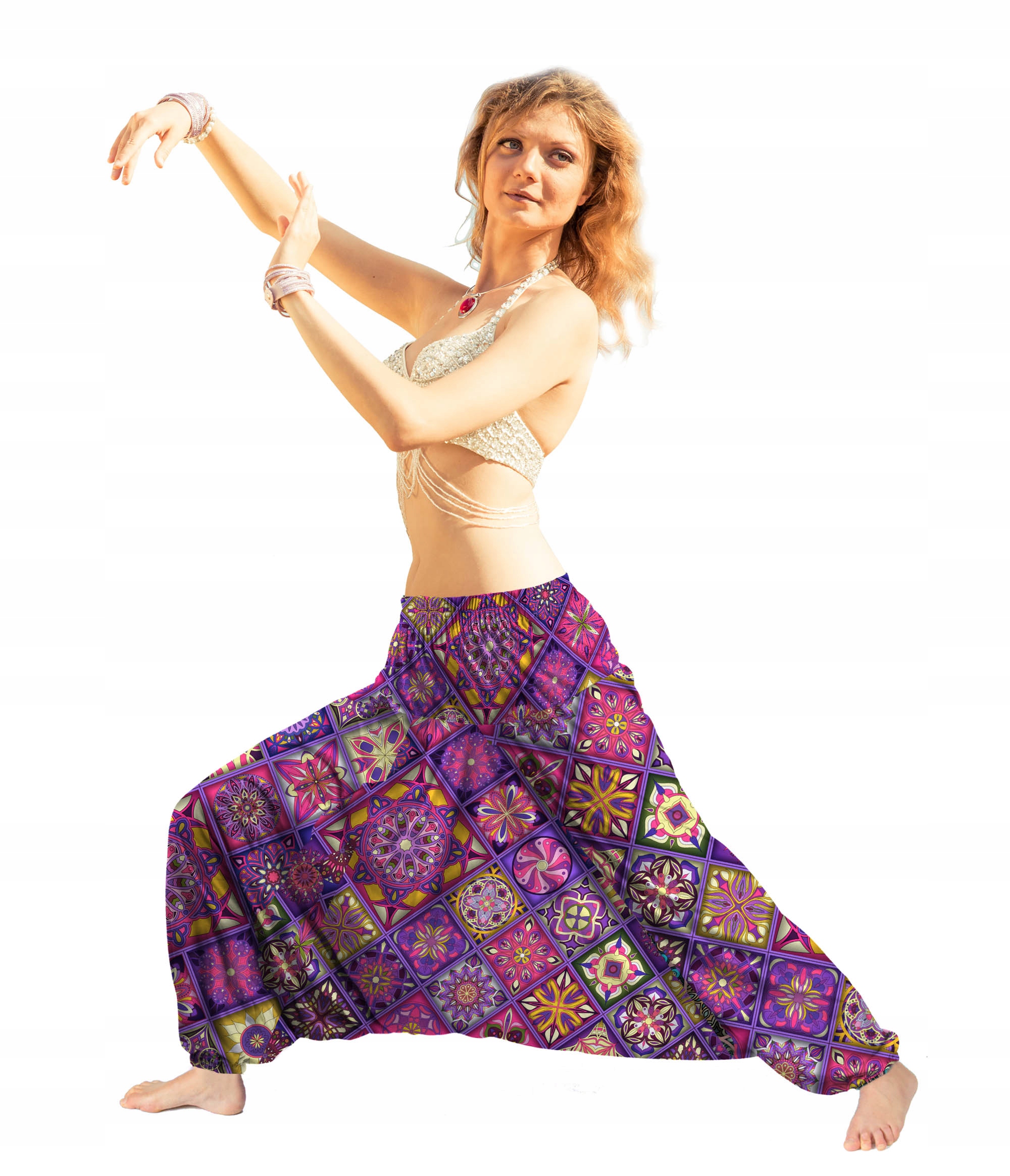 SZARAWARY SPODNIE MANDALA Aladdin Wenecja PUMPY