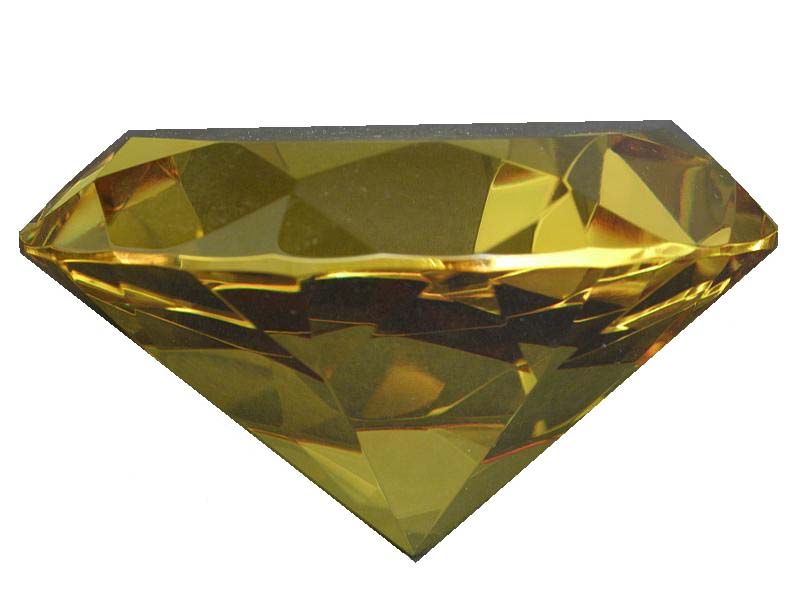 

Wielki diament kryształowy żółty Feng Shui