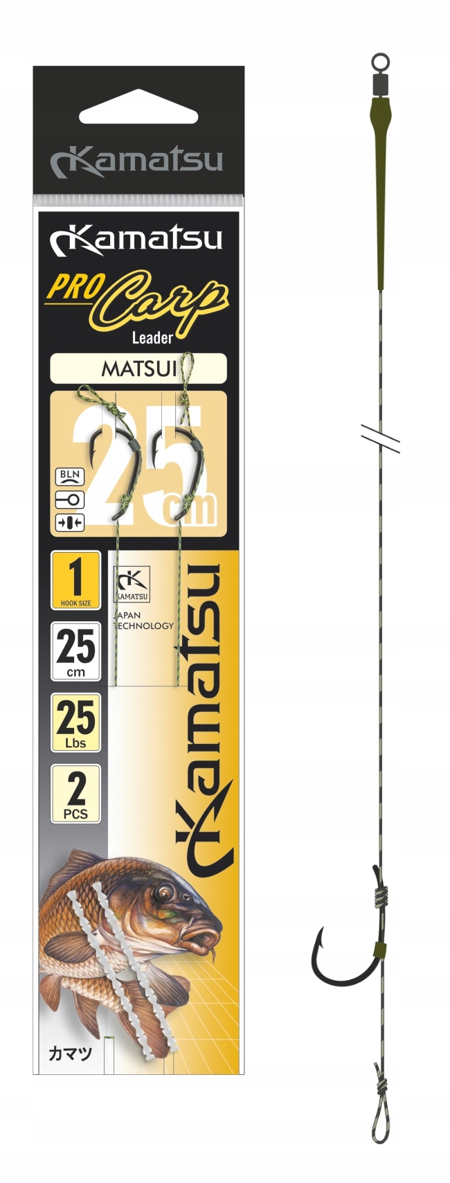 

2x Przypon Karpiowy Pro C Matsui 25cm / 25lbs nr 2