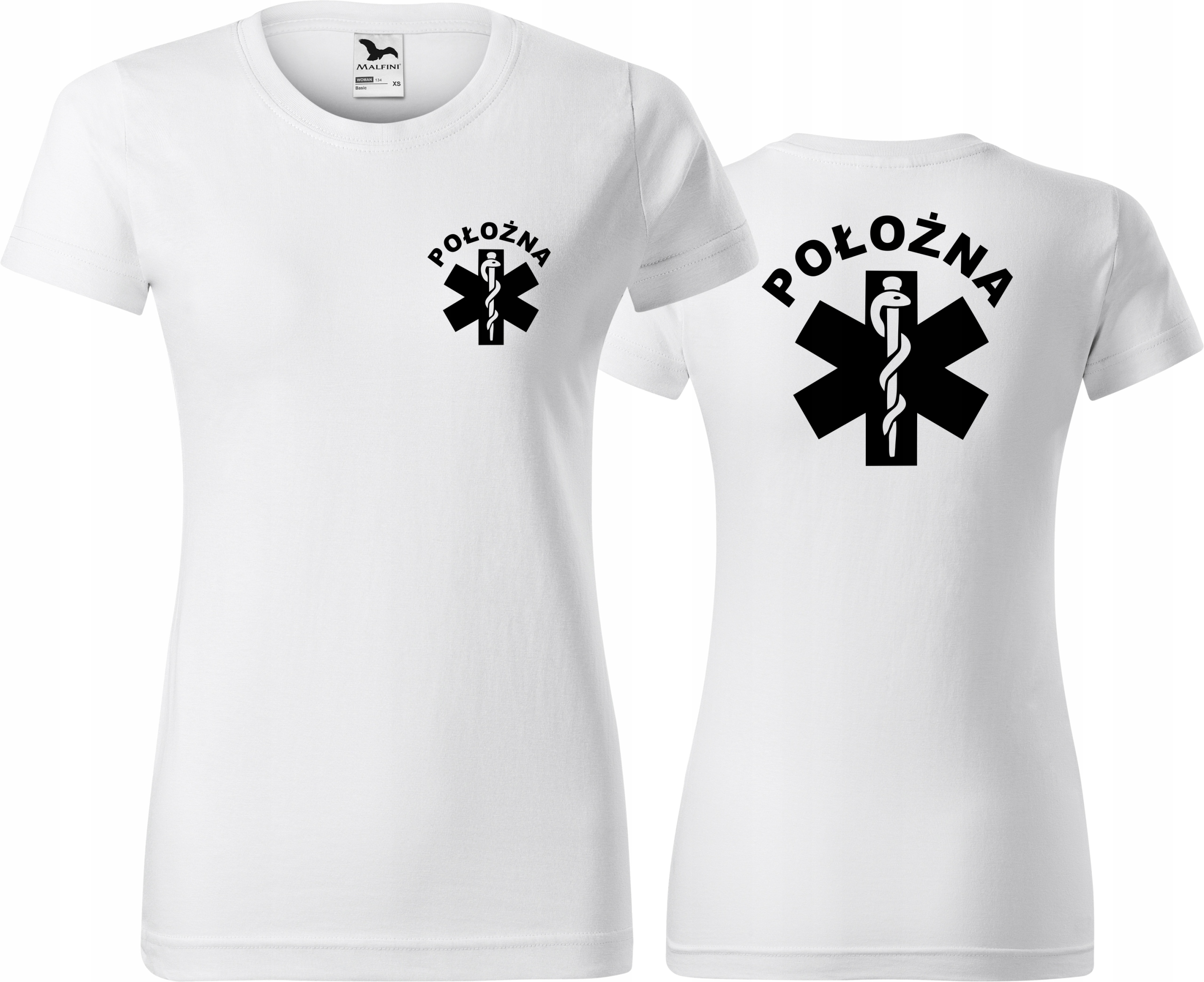 

Damska koszulka medyczna t-shirt nadruk Położna XL
