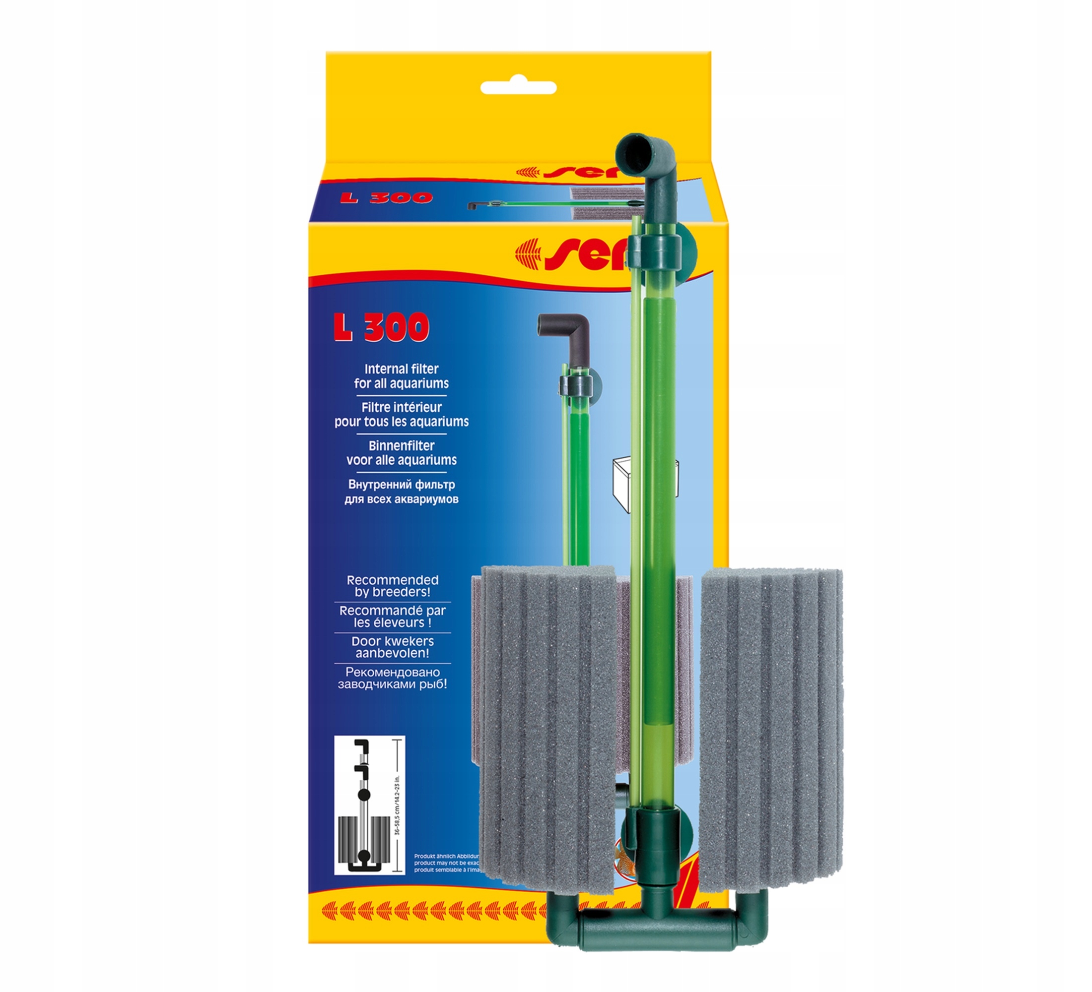 Sera L300 Filtr gąbkowy solidny filtr do 300 l. na dwie gąbki