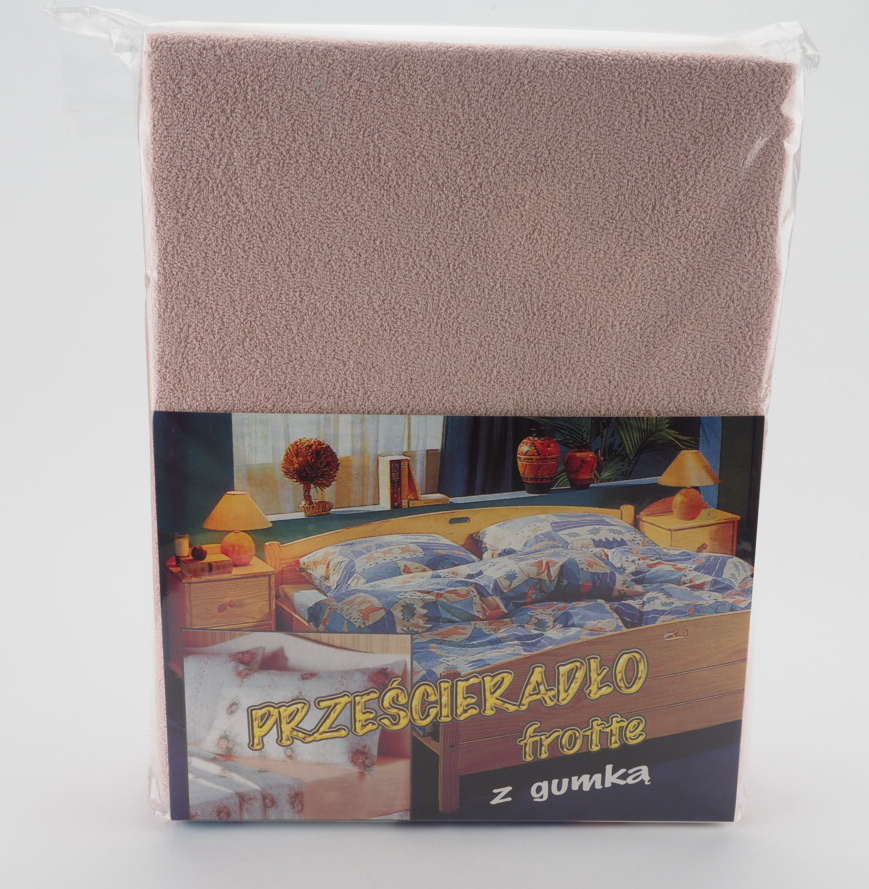 

Prześcieradło frotte z gumką 90x200 jasny róż