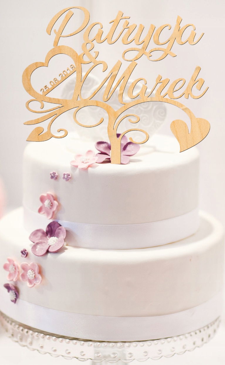 TOPPER TOPER ŚLUBNY NA TORT ŚLUB PAŃSTWO MŁODZI 6 Marka FotoRob