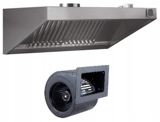 OKAP GASTRONOMICZNY 3000x700x400 FILTRY TURBINA