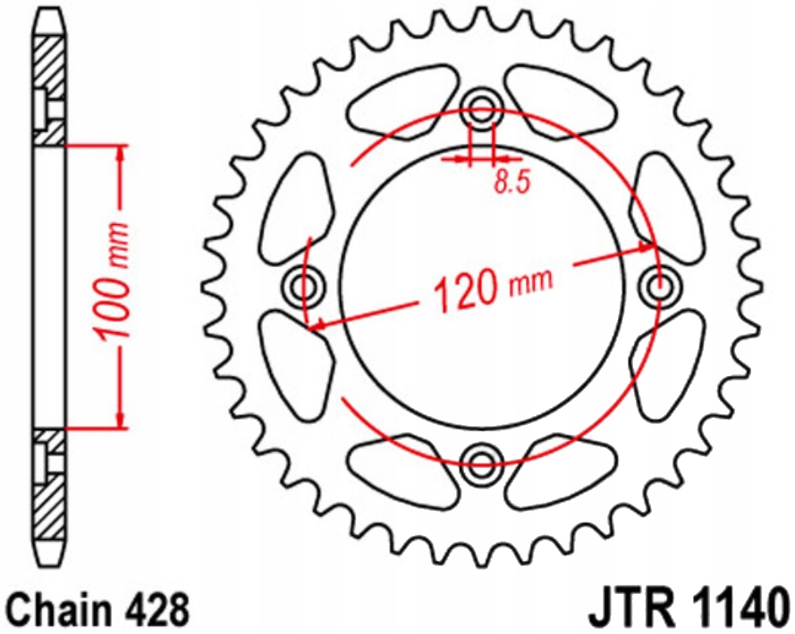 Zadní ozubení JTR1140 50-63Z Beta Rr 125 Ac Enduro